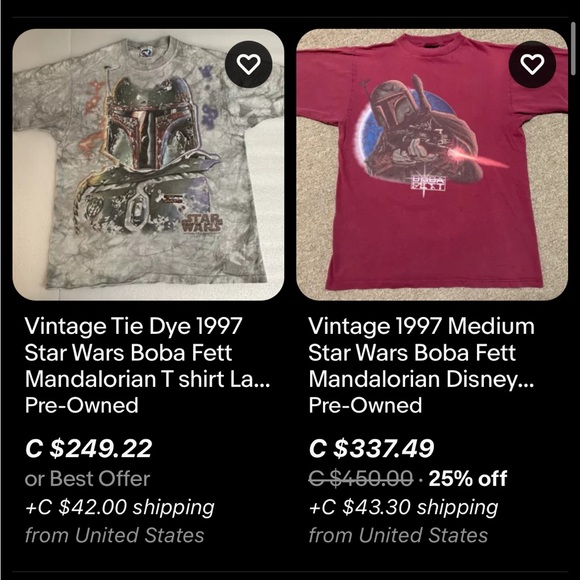 Vintage Boba Fett Star Wars T-Shirt / 1997 / XL - Picture 6 of 7